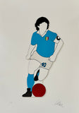 Marco Lodola - El Diez - Serigrafia Polimaterica - 35x50
