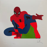 Super Action, serigrafia polimaterica con interventi in collage, smalti di Marco Lodola, 30x30 cm