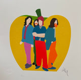 Good Vibes, serigrafia polimaterica con interventi in collage, smalti di Marco Lodola, 30x30 cm