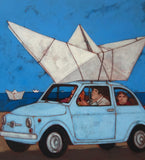 Lisandro Rota - Mi sono fatto la barca! - Giclée ritoccata a mano - 20x20