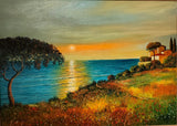 Veduta al tramonto 50x70 cm