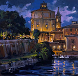 Notturno in Venezia Livorno- Cantini Claudio - 30 x 30