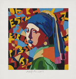 La Ragazza col Turbante...- Ugo Nespolo 35x35 cm