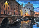 "Veduta serale" Livorno - Cantini Claudio - 50 x 70